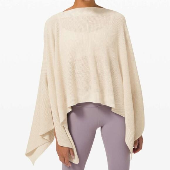 Lululemon White Opal Forward Flow Poncho - Picture 8 of 8